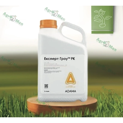 Біла канистра з написом Експерт Grow PK на зеленому фоні - GO UP (GOU AP)