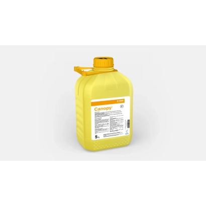 Желтая канистра с продуктом Canopy - Канопи
