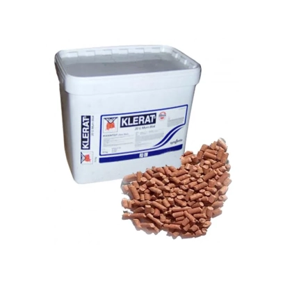 Белая упаковка с надписью KLERAT и рассыпанными гранулами - КЛЕРАТ