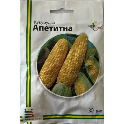 Пакет семян кукурузы Апетитная с изображением початков