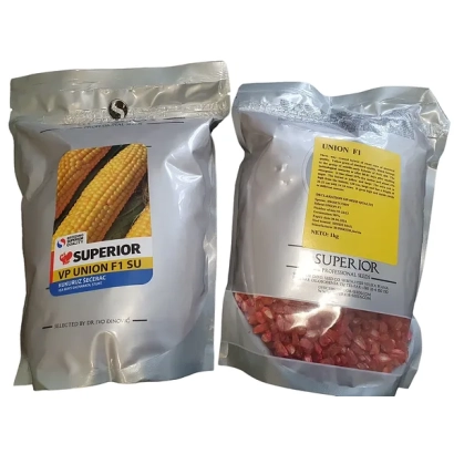 Bag of sugar corn labeled SUPERIOR - UNIION VP