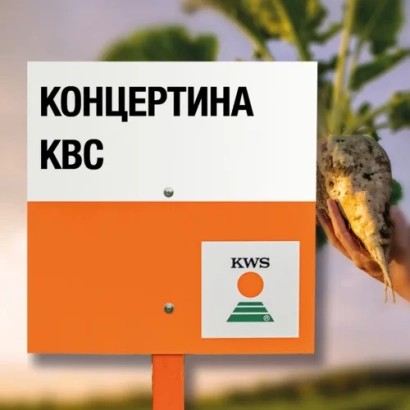 Регистрационная табличка с названием КОНЦЕРТИНА КВС и логотипом KWS