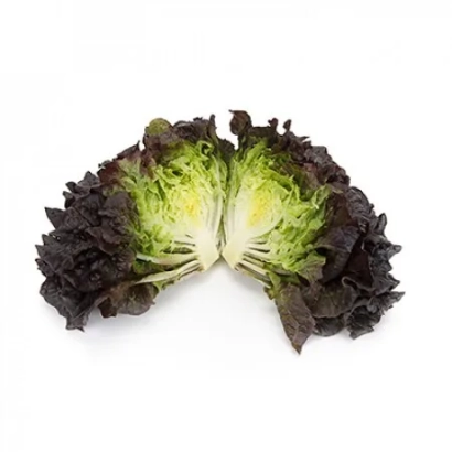 Салат Бонарда, нарізаний на дві частини, на білому фоні