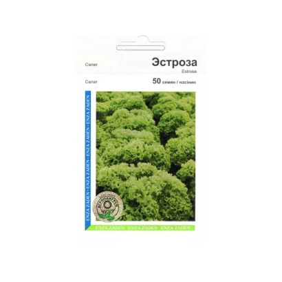 Пакет семян Эстроза с изображением салата