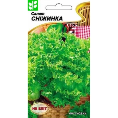 Seed packet of lettuce Snowflake