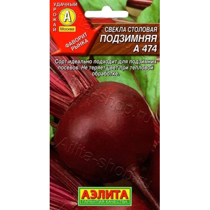 Насіння столової буряка Підзимня А 474 на червоному фоні