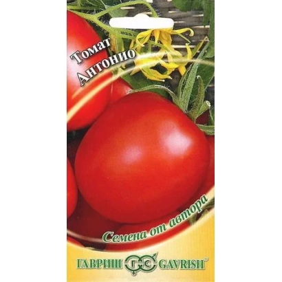 Пакет семян томата Антонио с изображением спелых плодов