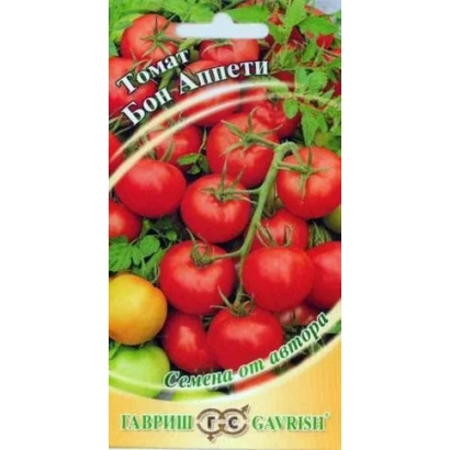 Tomato seed packet Bon Appetit with image of red tomatoes
