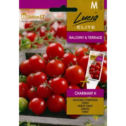 Помидор Шармант H на упаковке с красными плодами