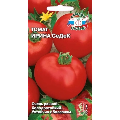Tomato seed packet IRINA SEDER with image of red fruits