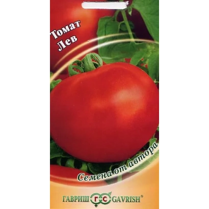 Пакет насіння помідора Лев з зображенням червоного помідора - ЛЕВЧИК