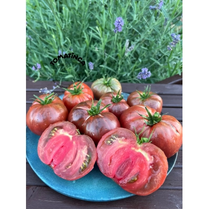 Спелые томаты сорта Майорика на блюде