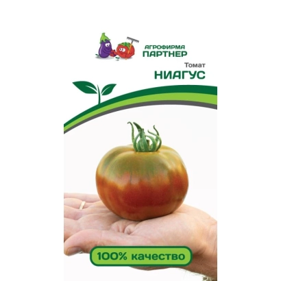 Пакет семян томата НИАГУС с изображением плода и логотипом