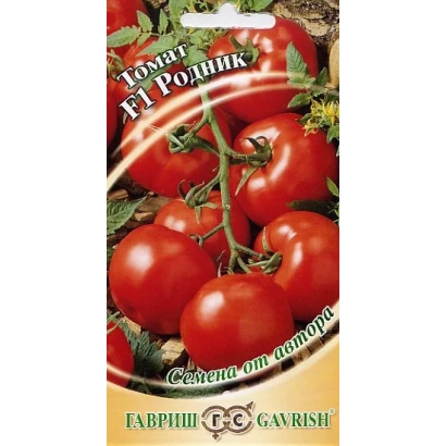 Пакет семян томата К1 Родник с изображением красных плодов
