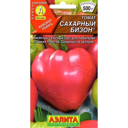 Пакет насіння томата «Цукровий бізон» з зображенням червоного перцю