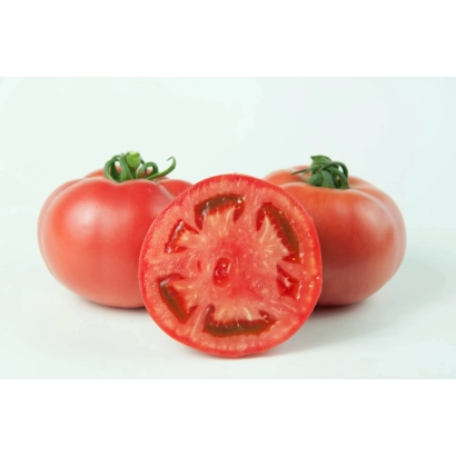 Томаты: два целых и один разрезанный пополам на белом фоне - ШИБИК