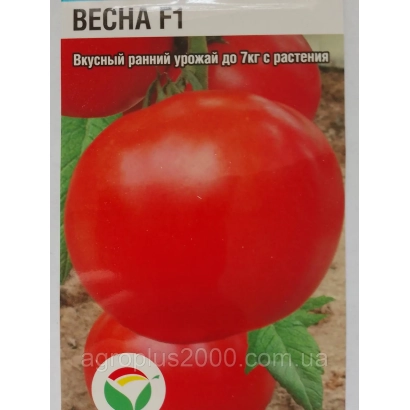 Пакет семян Весна F1 с изображением красного томата - Весняний F1 (для закритого грунту)