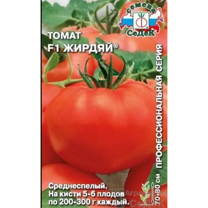 Seed packet of tomato Jirdayi with image of ripe tomato - JIRDAI