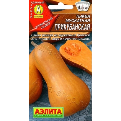 Pumpkin seeds variety Pri kubanskaya in packaging from brand Aelita - PRIKUBANSKAYA