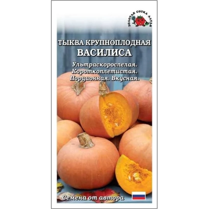Pumpkin seed packet Vasilisa with image of orange fruits