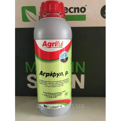 Бутылка удобрения Агрифун, Р с красной крышкой и зелёной этикеткой - АгриТекно Фертилизантес