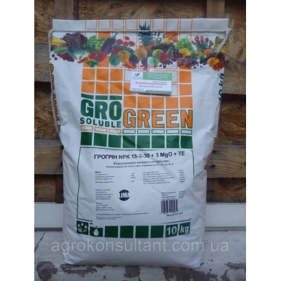 Мешок удобрения Gro Soluble Green 10 кг - Агро Беллум NРК