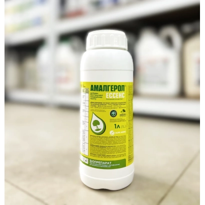 Бутылка удобрения AMALGROL на полке магазина - АМАЛГЕРОЛ