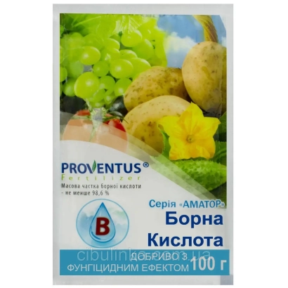 Удобрение Борная кислота от Proventus для растений серии АМатор - БИОНУТРИЯ (BIONUTRIA)