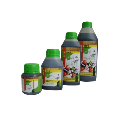 Organic-mineral fertilizers «EcoVit» in bottles of different volumes