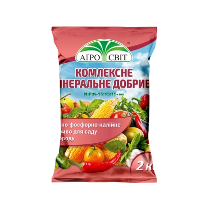 Удобрение азотно-фосфорно-калийне марки 15:15:15, гр.