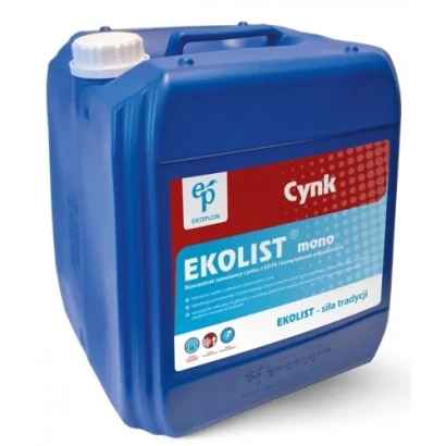 Синий канистр с этикеткой EKOLIST mono от бренда Cynk - ЕКОЛИСТ