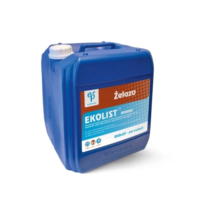 Blue canister with label EKOlist mono - Ecolist Mono