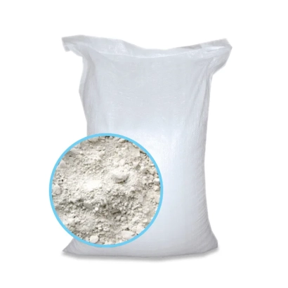 Белый мешок с порошкообразным веществом, вероятно, фосфогипс.