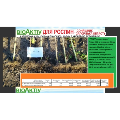 Пакет насіння з написом БІОАКТИВ для рослин - ГУМІЛІН