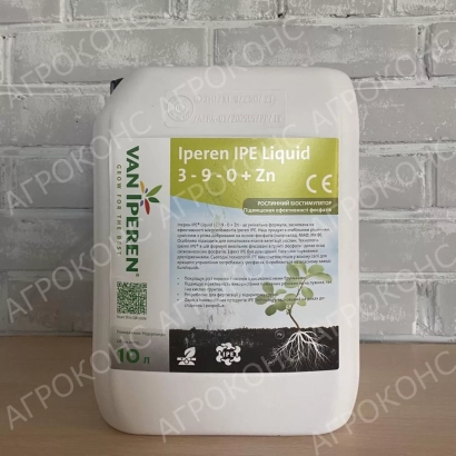 Удобрение Iperen IPE Liquid 3-9-0+Zn в белой канистре с этикеткой