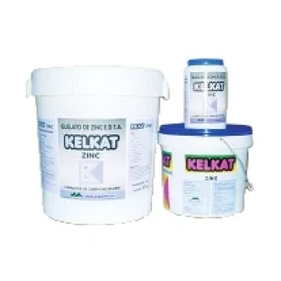 Белое ведро с надписью Келкат Цинк и две банки Kelcat Zinc