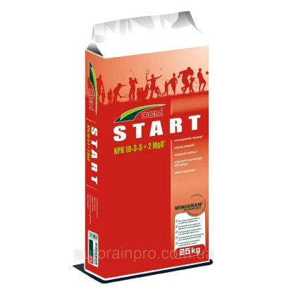 Красная упаковка удобрения Минигран ДЦМ Старт