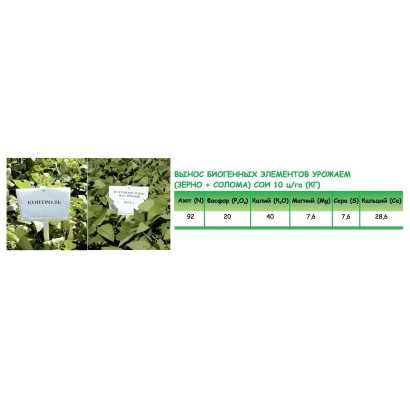 Таблица с характеристиками удобрения Нутривант Плюс Масличный