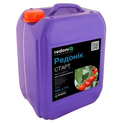 Канистра удобрения Редоник СТАРТ с изображением томатов