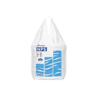 Белый пакет с синей этикеткой N25 и графиком роста растений - Сульфамо N-Процес