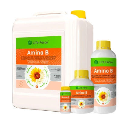 Бутылки с удобрением Amino B от Life Force - UNI-BORAMIN