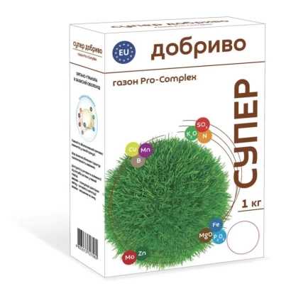 Удобрение газон Pro-Комплекс в упаковке СУПЕР - UNI-SUPER-FE