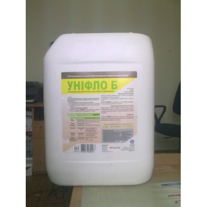 Белая канистра с этикеткой УНИФЛОР Б - Унифлор Б, Унифлор БМ