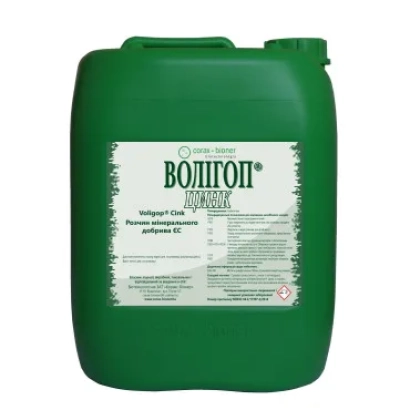 Зеленая канистра с этикеткой ВОЛДТОП для удобрений - Волигоп (Voligop)