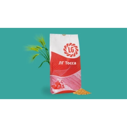 Мешок с семенами ячменя ЛГ Тосса на зелёном фоне