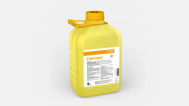 Yellow container with product Canopy