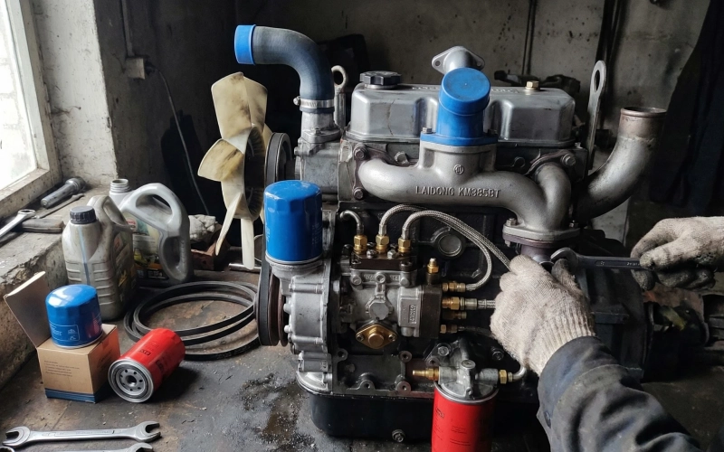 Обслуговування двигуна KM385BT мінітрактора та вибір запчастин