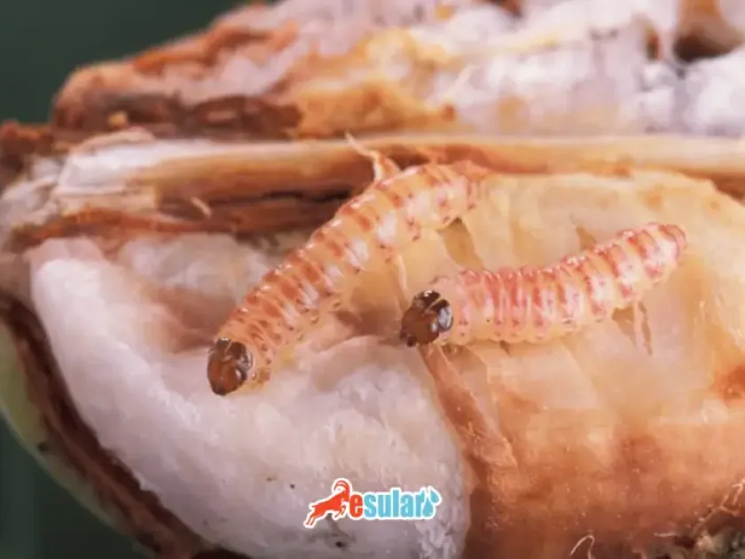 Розовый коробочный червь