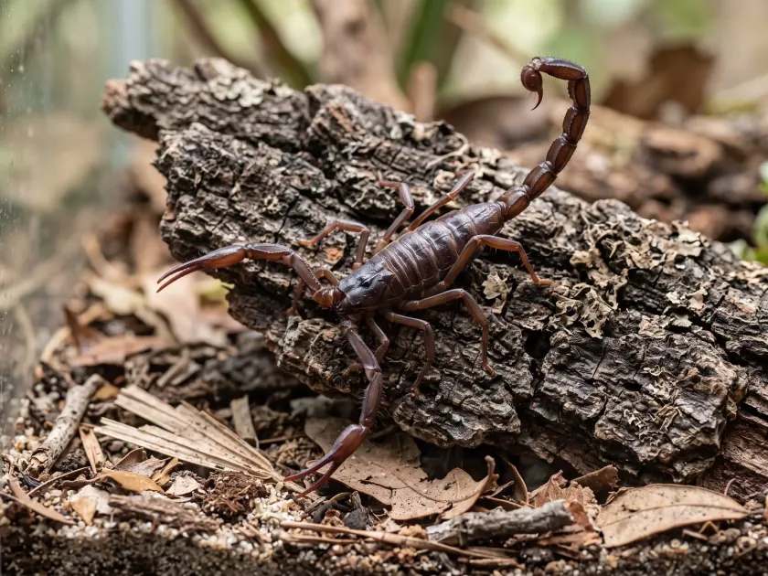 Slender brown scorpion