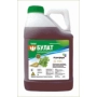 Jug of herbicide Bulat with green cap and label showing plants